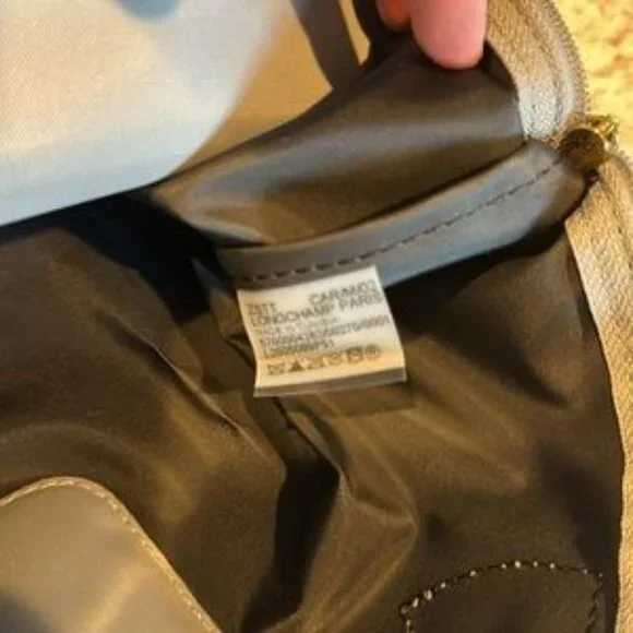 NWT Large Longchamp Le Pliage Original Turtledove Grey Tote Canvas Handbag - Picture 7 of 11